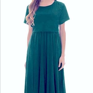 Teal Breastfeeding Midi Dress